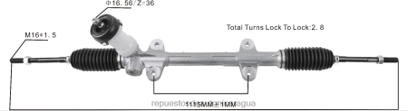 Mayoristas de repuestos de auto - cremallera de dirección asistida 56500-1x500 0208V2722 HYUNDAI/KIA