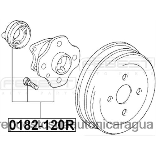 Repuestos de motos por mayor en Nicaragua - 4245012051 - cubo de rueda V6HV8H18